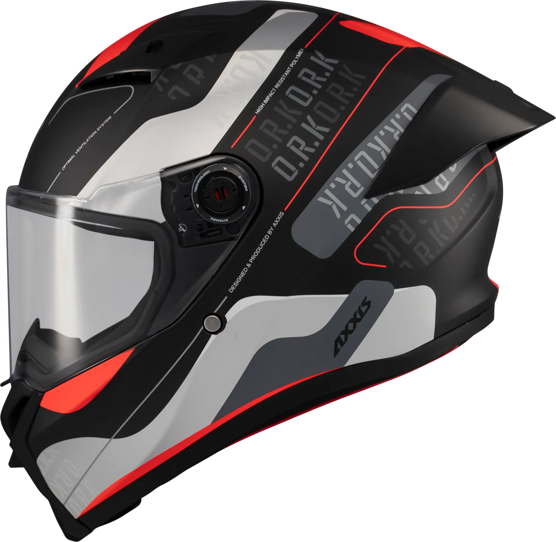 AXXIS FENİX / Ork Mat Siyah Kırmızı