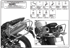 GIVI TE705 TRIUMPH STREET TRIBLE 675 (07-12) YAN KUMAŞ ÇANTA TAŞIYICI