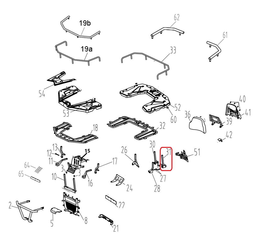 F320 Sol Arka Grenaj Braket