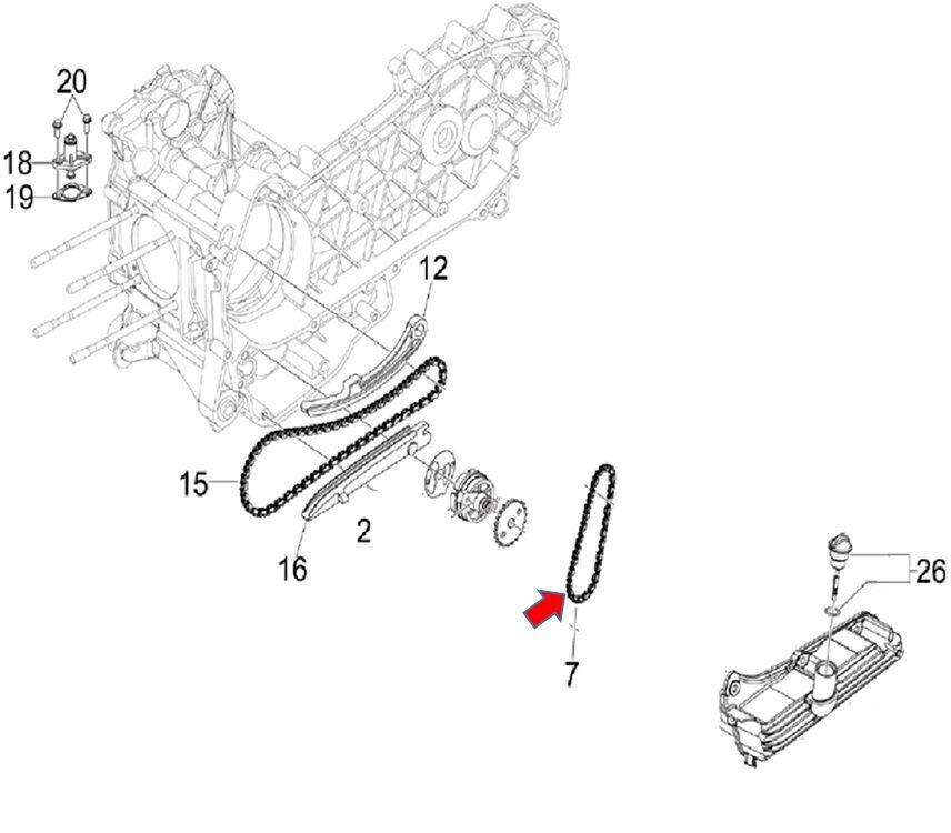 Xsuv 125 Yağ Pompa Zinciri