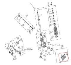F320 Ön Teker Flanş Sol