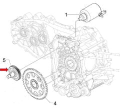 Xsuv 125 Marş Dişlisi Küçük Olan
