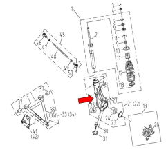 F320 Ön Teker Taşıyıcı Sol