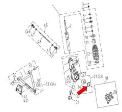 F320 Ön Teker Taşıyıcı Keçesi