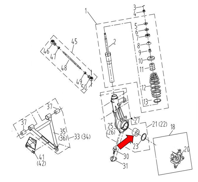 F320 Ön Teker Taşıyıcı Takozu