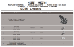 GIVI MG3101 SUZUKI DL 650 V-STROM (11-16) ZİNCİR MUHAFAZA VE ÇAMURLUK