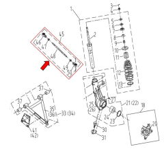 F320 Ön Rot Kolu Komple Sol