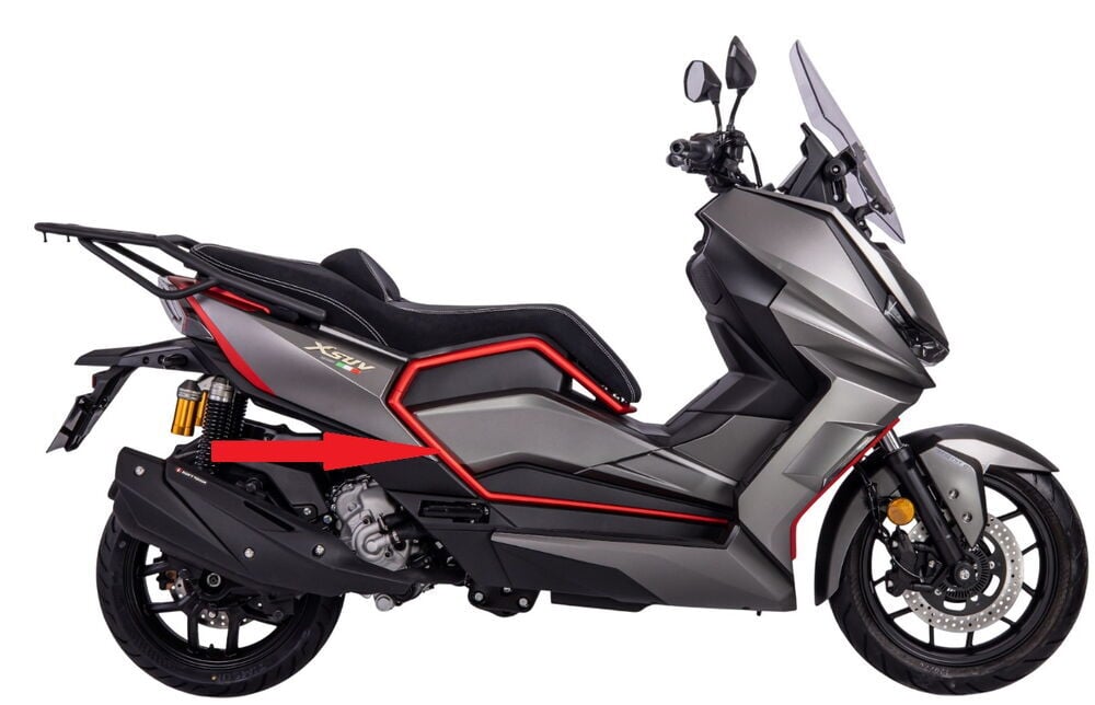 Xsuv 125 Sele Altı Kedor Kapağı Mat Kırmızı Sağ Alt