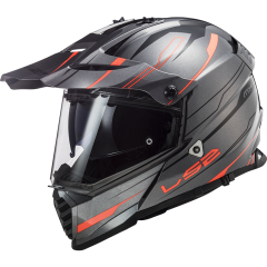 LS2 PIONEER EVO KNIGHT TITANIUM-TURUNCU KASK
