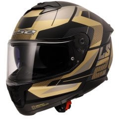 LS2 STREAM 2 ROAD MAT SİYAH-GOLD-GRİ KASK