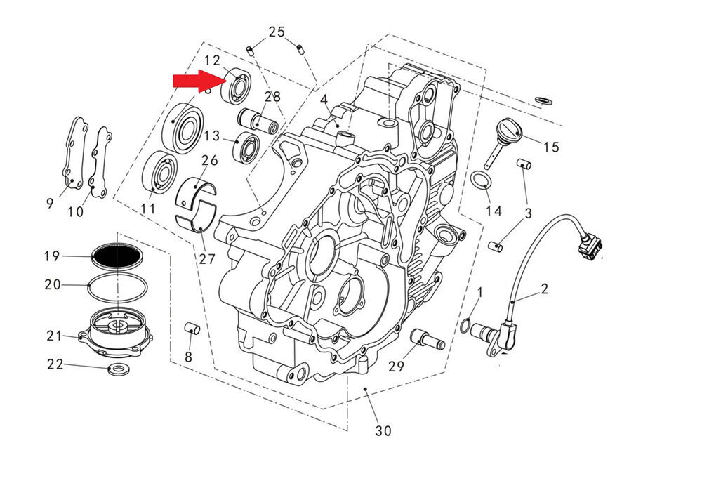 Promax 650L Sol Blok Rulman 6203