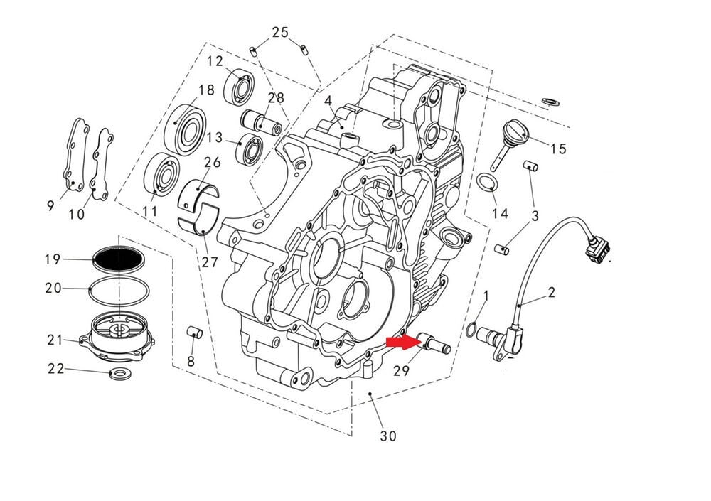 Promax 650L Şaft, Çift Dişli, Yağ Pompası