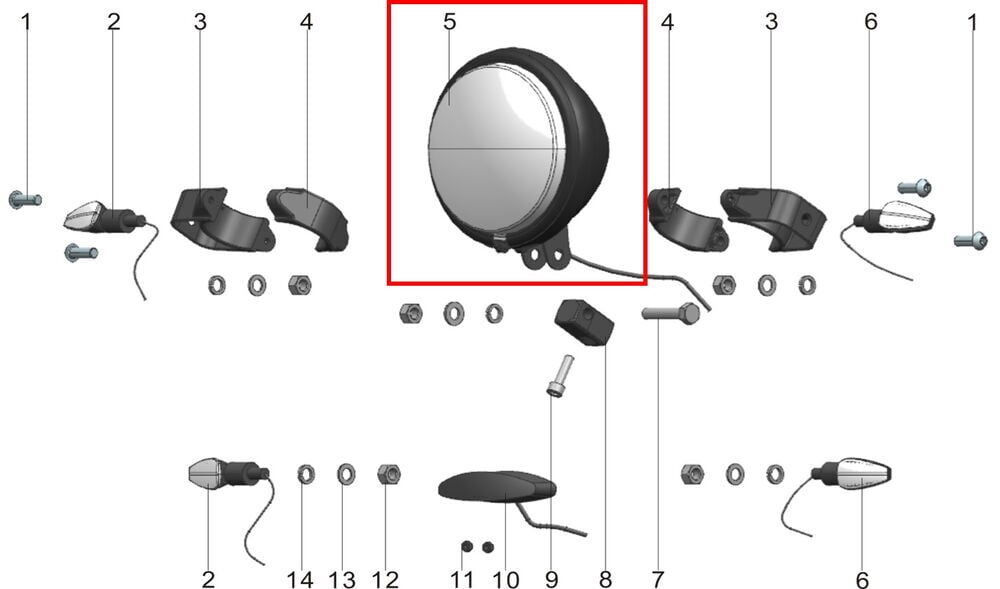 Pılder 125 Far Komple