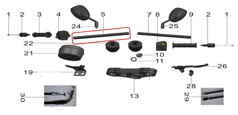 Pılder 125 Gidon Sağ