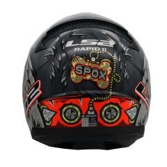 LS2 RAPID 2 / Spox Gri-Kırmızı Motosiklet Kaskı – Full Face, Güvenli & Konforlu Tasarım