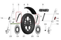 Pılder 125 Ön Çamurluk Bağlantı Sacı Takım