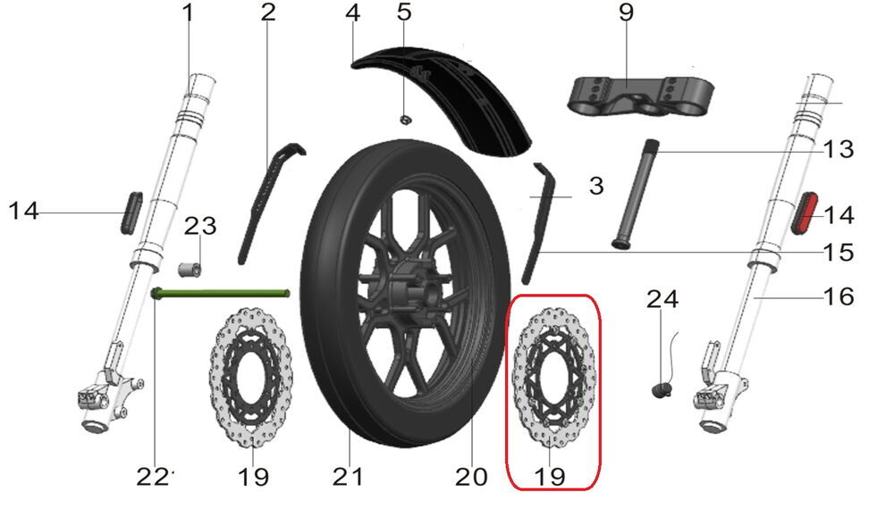 Pılder 125 Ön Disk Sağ