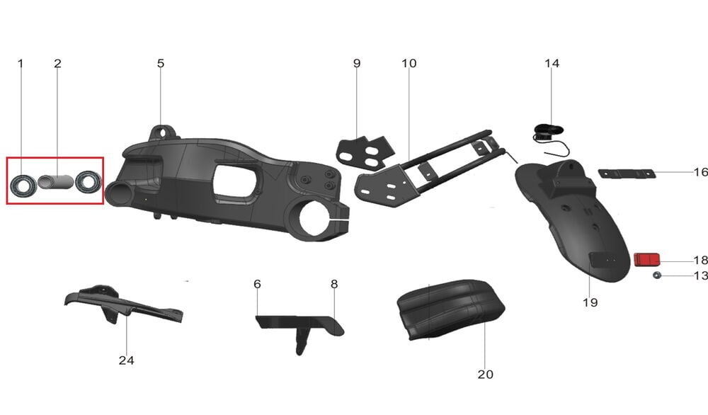 Pılder 125 Arka Maşa Saplaması Ön