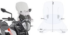 GIVI AF7711 KTM 390 ADV. (20-24) - 790 ADV. / ADV. R (19-20) - 890 ADV. (21-22) RÜZGAR SİPERLİK
