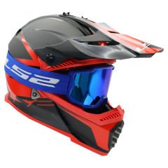 LS2 CHARGER GOGGLES MOTOKROS GÖZLÜK (IRIDIUM CAMLI) MAVİ