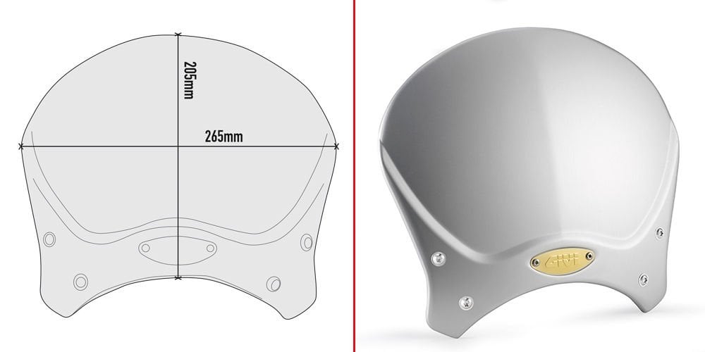 GIVI 100AL BMW R NINE T (14-21) - YAMAHA XSR700 (16-20) - XSR 900 (16-21) ALUMINYUM SİPERLİK