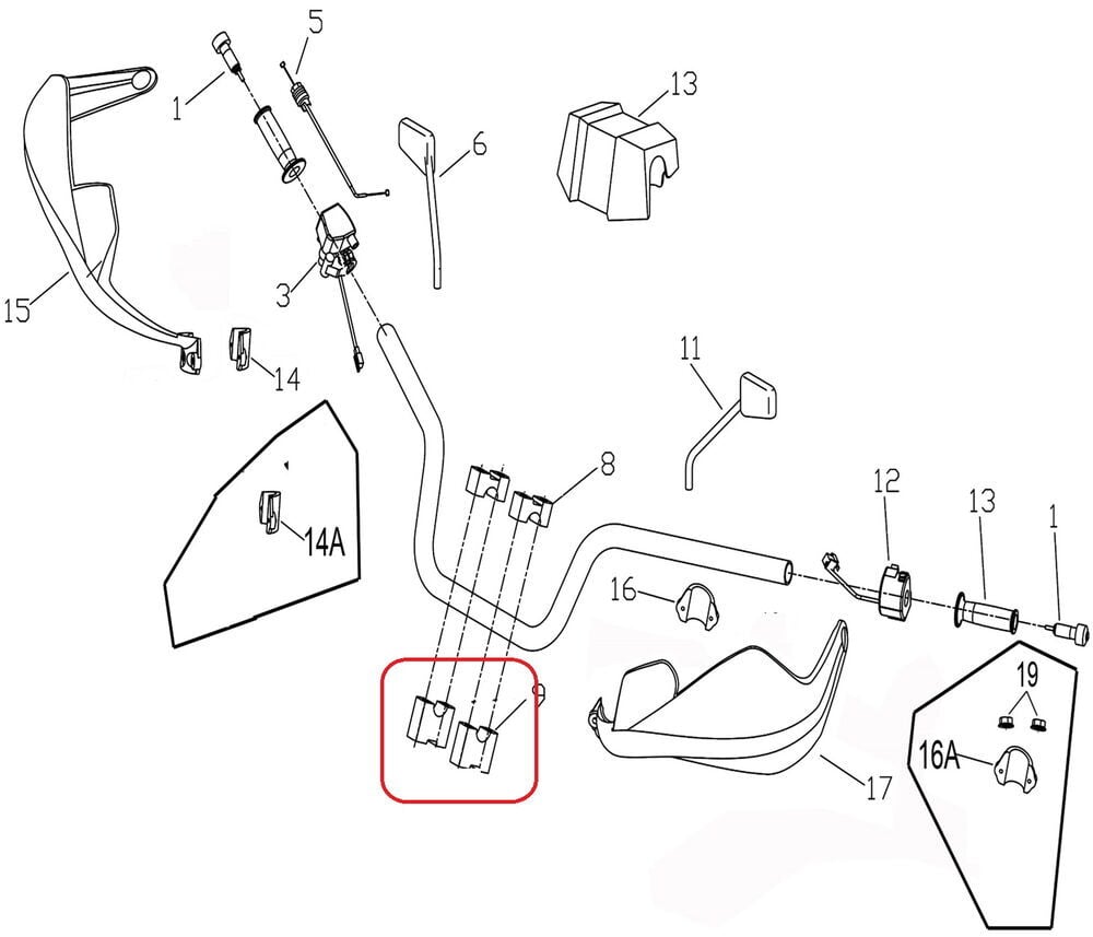 Promax 650L Gidon Alt Baglantı Braketi