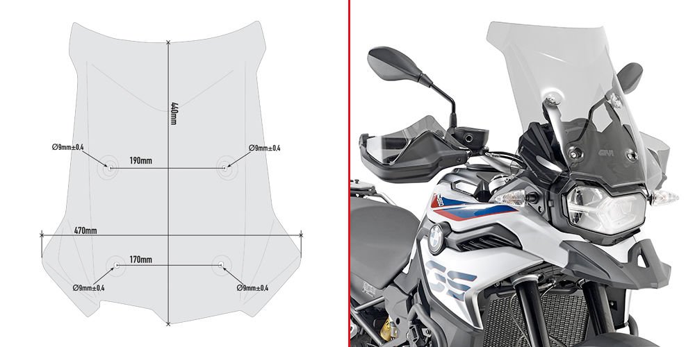 GIVI D5127S BMW F 750 GS - F 800 GS - F 850 GS (18-24) RÜZGAR SİPERLİK