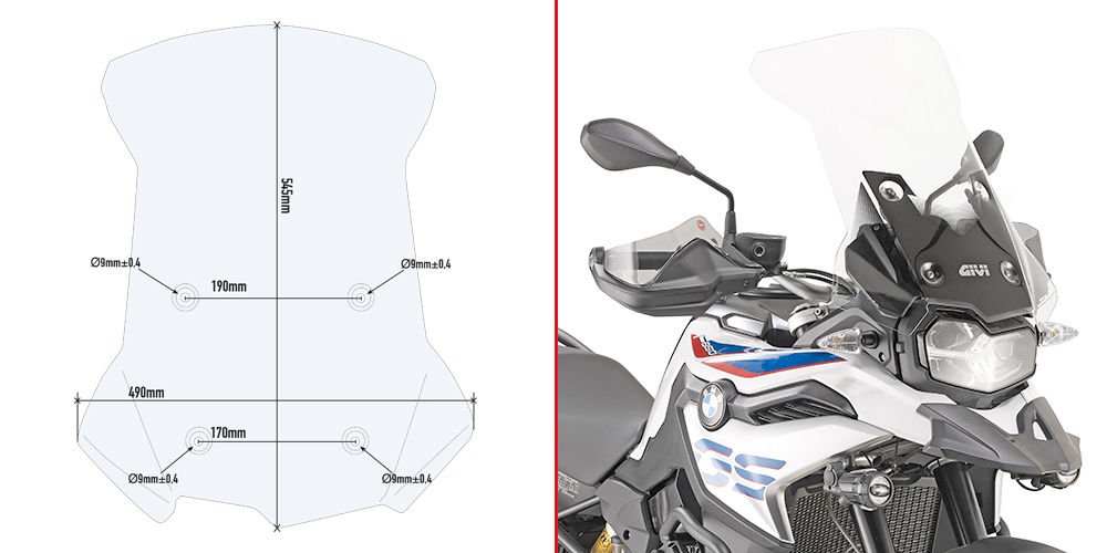 GIVI D5127ST BMW F 750 GS - F 850 GS (18-24) RÜZGAR SİPERLİK