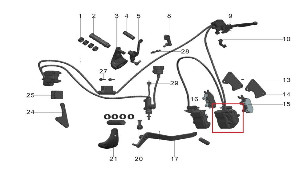 Pılder 125 Ön Fren Merkezi Alt Sağ