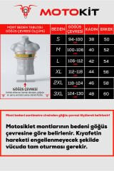 Revertech Aura Beyaz / Bel, Dirsek ve Sırt Korumalı Motosiklet Montu + ELDİVEN VE BUFF HEDİYELİ XL