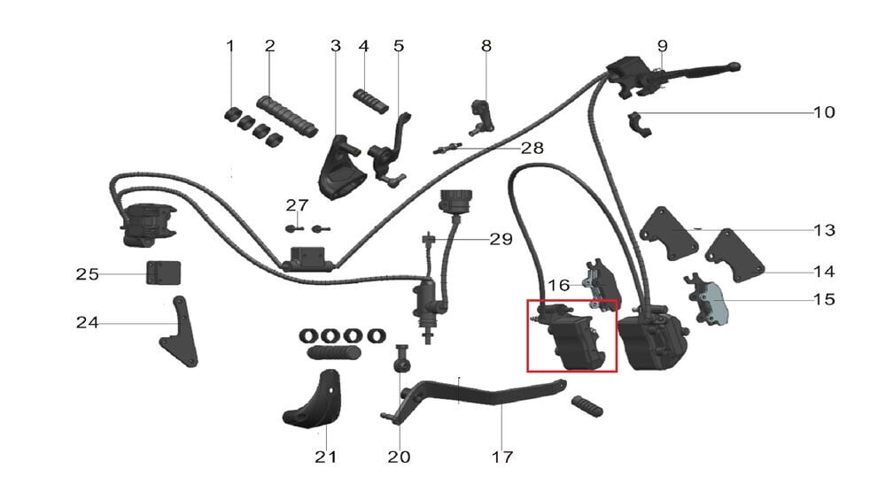 Pılder 125 Ön Fren Merkezi Alt Sol
