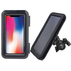 VEXO M5 Su Geçirmez Kapalı Model Gidon Bağlantılı Motosiklet Telefon Tutucu