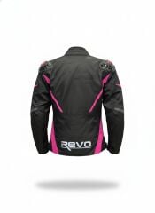 REVO SPARROW Pembe 3 Katmanlı 4 Mevsim Kadın Motosiklet Montu