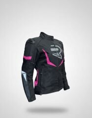 REVO SPARROW Pembe 3 Katmanlı 4 Mevsim Kadın Motosiklet Montu