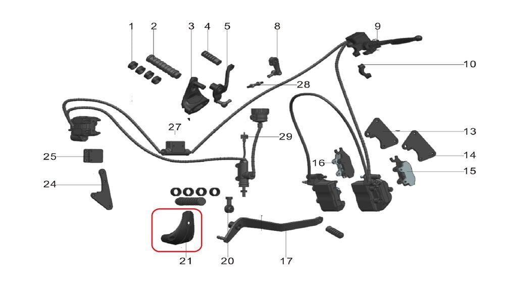 Pılder 125 Ön Braket Sol