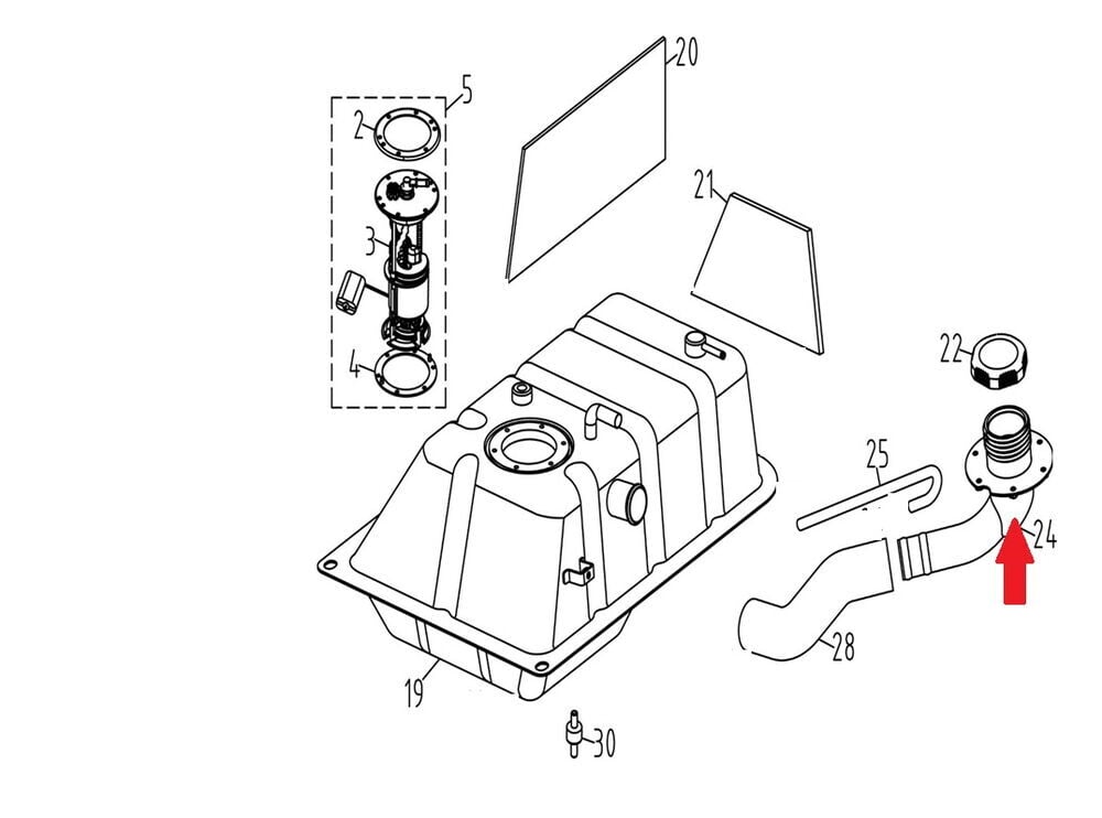 Promax 650L Yakıt Girişi