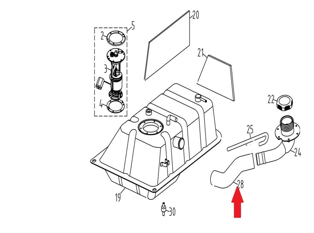 Promax 650L Benzin Giriş Hortumu