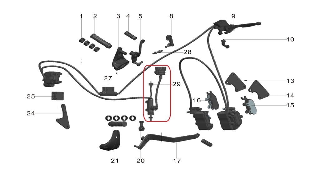 Pılder 125 Arka Fren Hidrolik Pompası