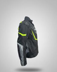 Neon Sarı 3 Katmanlı 4 Mevsim Unisex Motosiklet Montu