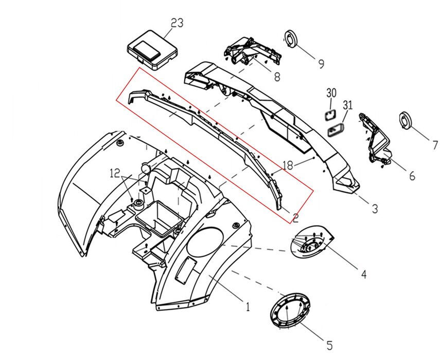 Promax 650L Arka Stop İç Çerçeve Grenajı