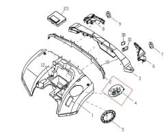 Promax 650L Benzin Kapak Alt Plastiği Turuncu Renk