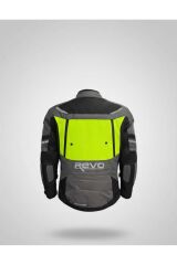 Neon Sarı 4 Mevsim Unisex Motosiklet Montu Korumalı Reflektörlü L