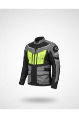Neon Sarı 4 Mevsim Unisex Motosiklet Montu Korumalı Reflektörlü S