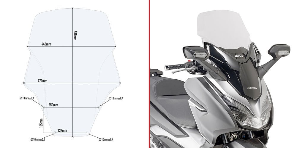 GIVI D1166ST HONDA FORZA 125-250 (18-20) RÜZGAR SİPERLİK