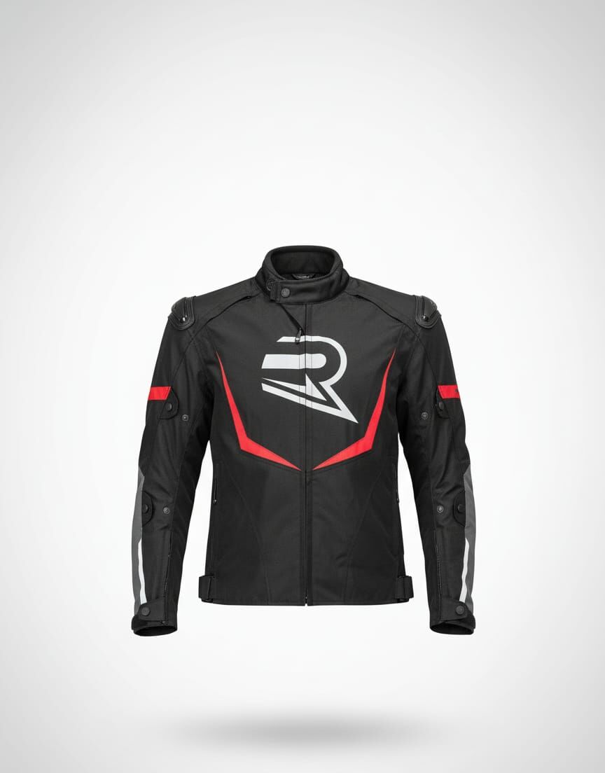 Kırmızı 3 Katmanlı 4 Mevsim Unisex Motosiklet Montu