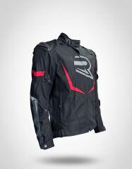 Kırmızı 3 Katmanlı 4 Mevsim Unisex Motosiklet Montu