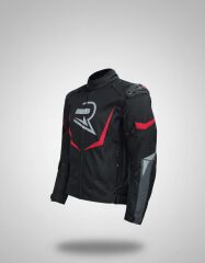 Kırmızı 3 Katmanlı 4 Mevsim Unisex Motosiklet Montu