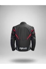 Kırmızı Unisex Motosiklet Montu 3 Katmanlı 4 Mevsim Korumalı Reflektörlü 2XL