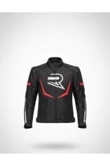 Kırmızı Unisex Motosiklet Montu 3 Katmanlı 4 Mevsim Korumalı Reflektörlü M