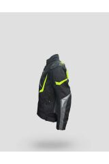 Neon Sarı Unisex Motosiklet Montu 3 Katmanlı 4 Mevsim Korumalı Reflektörlü S
